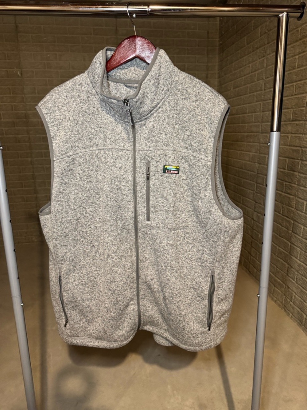 L.L.Bean Heather Gray Fleece Vest